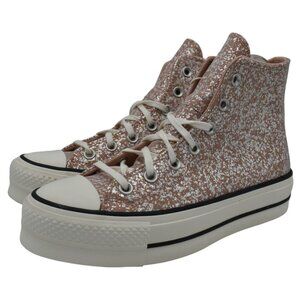 Converse Women 8.5 Chuck Taylor All Star Glitter Metallic Platform Sneakers
